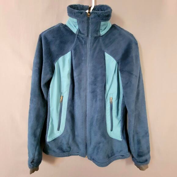 Columbia Jackets & Blazers - Columbia Blue Aqua Plush Fleece Zip Jacket Women’s Small Soft Warm Cozy Layer